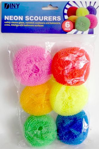 Wholesale 6 Pack Plastic Scourers