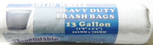 Wholesale 13 gallon White Garbage Bags