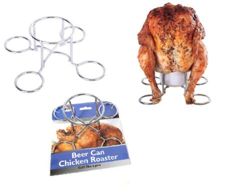 Wholesale Chicken Roaster Rack Beer Can Chicken Turkey Roaster Bbq Grill Rack Stand Holder Tray Kitchen Oven Indoor Outdoor