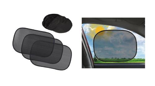 Wholesale Closeout Auto Car Sun Shades 3 Pc Set With Carrying Case Clings To Window