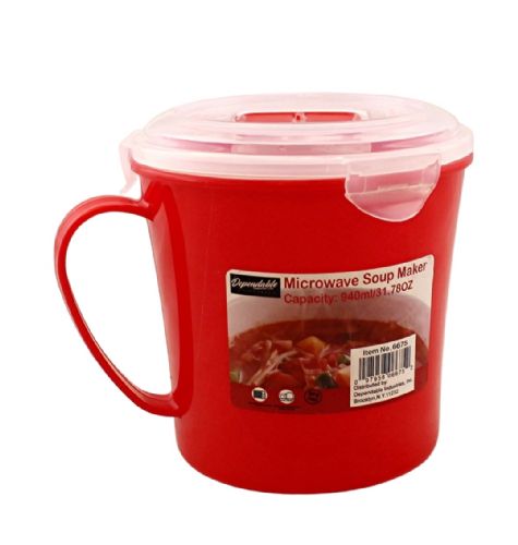 Wholesale Microwave Soup And Stew Maker Mug Noodles Steamer Ramen Oatmeal With Steam Vent And Splash Cover 32 Ounce BpA-Free