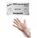 Wholesale 100 Piece Transparent HDPE Disposable Gloves