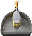 Wholesale Natural Bamboo Brush and Gray Dustpan with Rubber Lip Set Ideal for Household Cleaning, Kitchen, Bathroom