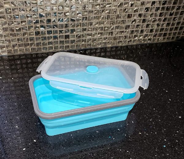 Wholesale Silicone Collapsible Lunch Bento Box Bpa Free Reusable 43 Ounce 1.27l