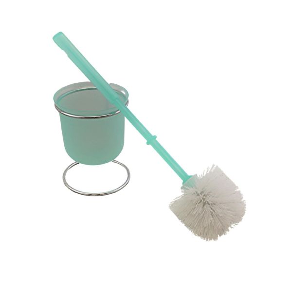 Compact Metal And Plastic Toilet Brush Set Mint Green