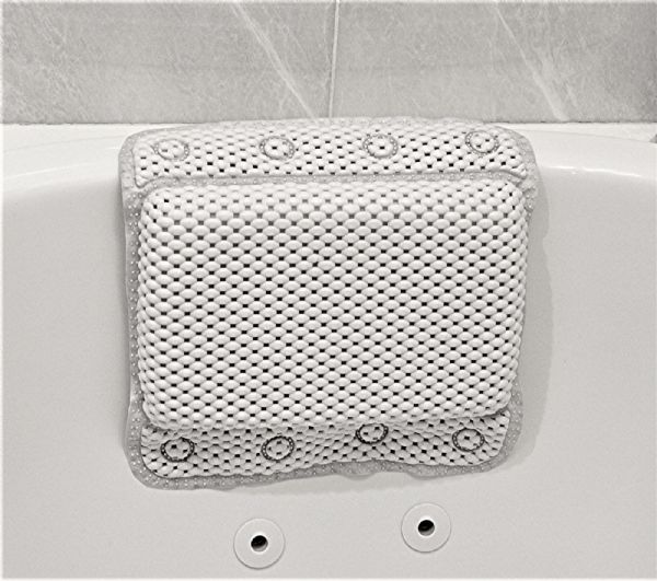 Luxurious Foam Spa Bath Pillow For Tub Neck And Back Support