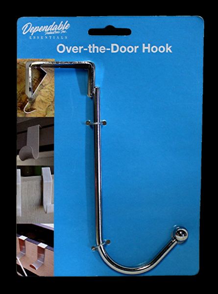 Over The Door Hooks Polished Chrome Finish, SpacE-Saving Metal Hangers For Coats, Robes, Jackets, Hats, Towels