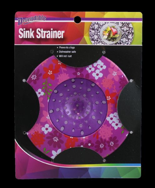 Wholesale Printed Plastic Sink Strainer Assorted Designs Prevents Clogged Drains Will Never Rust