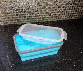 Wholesale Silicone Collapsible Lunch Bento Box Bpa Free Reusable 43 Ounce 1.27l