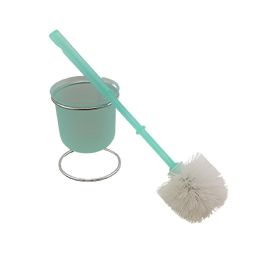 Compact Metal And Plastic Toilet Brush Set Mint Green