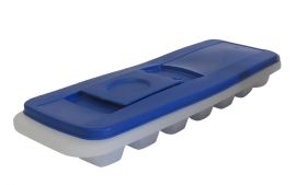 Wholesale Set Of 2 No Spill Ice Cube Tray With Removable Cover Blue Easy Release, Stackable, Compact, Odorless, BpA-Free