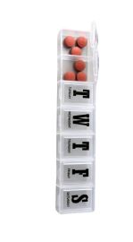 Wholesale 7 Day Pill Box Medicine Organizer Daily Weekly Medication Holder Clear 6 Inch Travel And Home Size Bpa Free Snap Lids