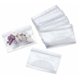 Wholesale 100 Resealable Zipper Locking Pill Pouches -Clear Reusable WritE-On Labels For Vitamins And Medications