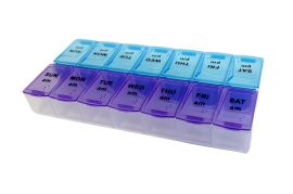 Wholesale Large Pill Organizer 7 Day 2 Times A Day Weekly Pill Box Am Pm Pill Case, Pill Container Vitamin Case Twice A Day Morning Bedtime