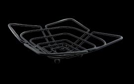 Wholesale Closeout Metal Jumbo Black Matte Fruit Server Bowl