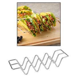 3-Piece Stainless Steel Taco Holder Stand Set Oven & Grill Safe Trays, Dishwasher Safe