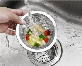 3-Piece Stainless Steel Mesh Kitchen Drain Strainer Set - MultI-Size, Universal Fit For Various Drains