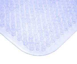 Velvet Grass Bathmat Textured Spa Quality Foot Scrubber Bathroom Tub & Bath Mat AntI-Slip 24.5" X 13.5" Clear