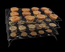 3-Tier Stackable Metal Cooling Rack - NoN-Stick & BpA-Free - HeaT-Resistant