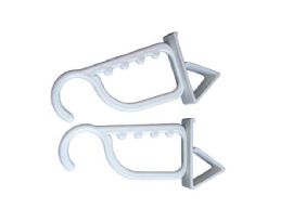 2-Pack Over The Door Hanger Hook Set Plastic White