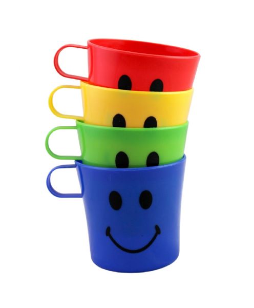 Wholesale Smiley Face Childrens Mug 4 Pack