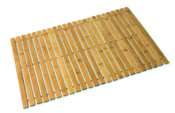 Natural Bamboo NoN-Slip Waterproof Bathmat Shower Mat Kitchen Office 23.25" X 15.75"