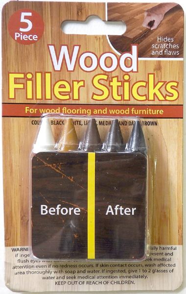 5 Pack Wood Filler Sticks Hides And Repairs Scratches And Flaws On Floors And Furniture