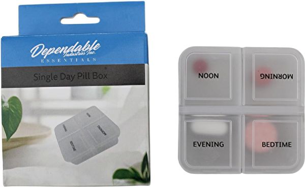 Single Day Pill Box Compact Design Ideal For Travel In Your Pocket Or Bag