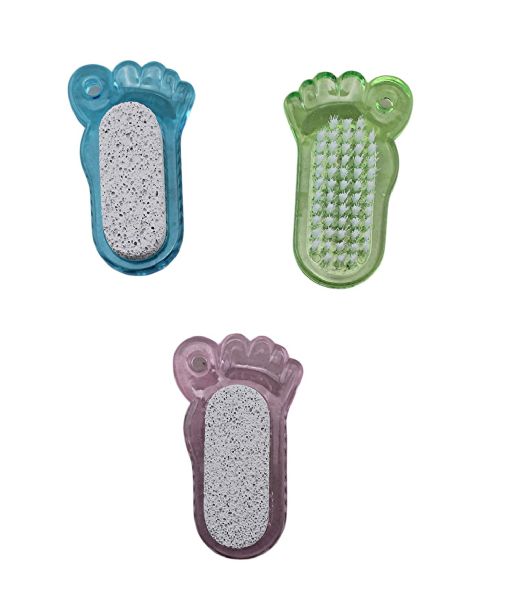 Foot Pumice And Nail Brush - Assorted Colors