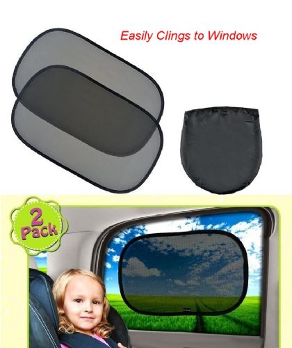 Wholesale Auto Car Sun Shades 2 pc Set with Carrying Case Clings To Window