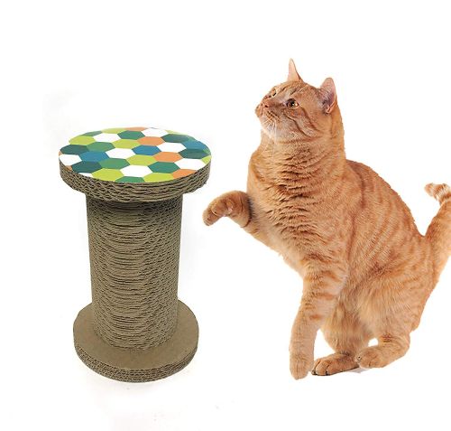 Wholesale 10 Inch Corrugated Cat Scratch Post Pet Toy with Bell Inside