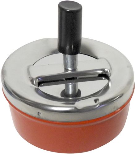 Wholesale Round Push Down Ashtray With Spinning Tray Retro Style (red)