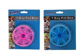 Wholesale Deluxe 7 Day Pill Box Pop Up Round