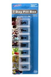 Wholesale 7 Day Pill Box Medicine Organizer Daily Weekly Medication Holder Clear 6 Inch Travel And Home Size Bpa Free Snap Lids