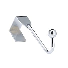 Over The Door Hooks Polished Chrome Finish, SpacE-Saving Metal Hangers For Coats, Robes, Jackets, Hats, Towels