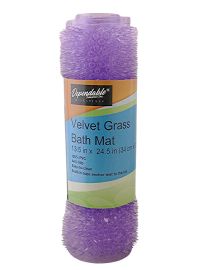 Grass Textured Spa Quality Foot Scrubber Bathmat Bathroom Tub & Bath Mat AntI-Slip 24.5" X 13.5" Lavender