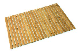 Natural Bamboo NoN-Slip Waterproof Bathmat Shower Mat Kitchen Office 23.25" X 15.75"