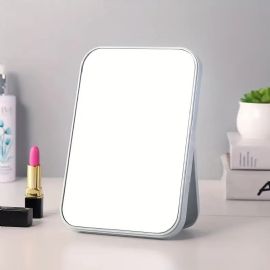 Vanity Mirror With Stand - White Makeup Mirror 8.5" X 5.75" - Ideal For Vanity And Bathroom Counters