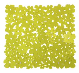 Floral Pvc Sink Mat Protector Scratch Free For Stainles Steel And Porcelain Sinks Table Mat Can Be Cut To Fit Size 11.5" X 10.5" Yellow