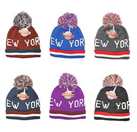 New York Winter Beanie Hat With Pompom Unisex