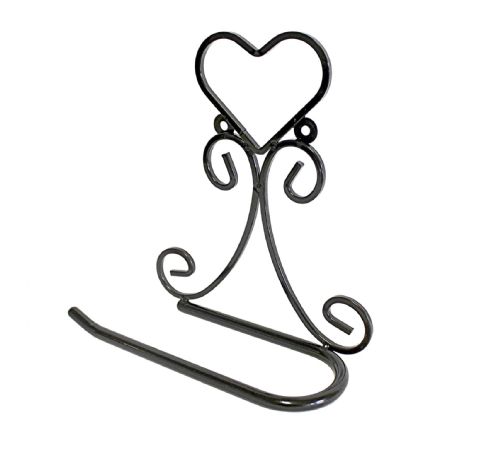 Wholesale Cast Iron Brown Toilet Paper Holder Wall Mount Heart Shape Durable Elegant Bathroom Accessory